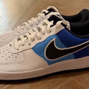 Nike Air Force One 1 Low Top White Sneakers Retro Black Men Trainers  Size 10